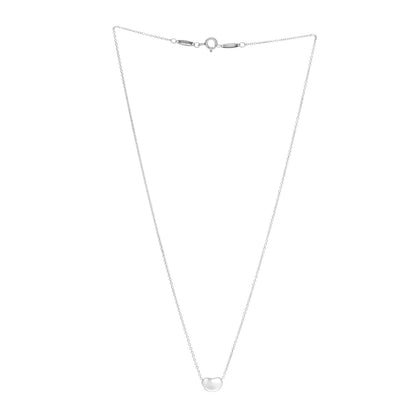 Tiffany Sterling Silver 9mm Elsa Peretti Bean Pendant Necklace 3 of 4