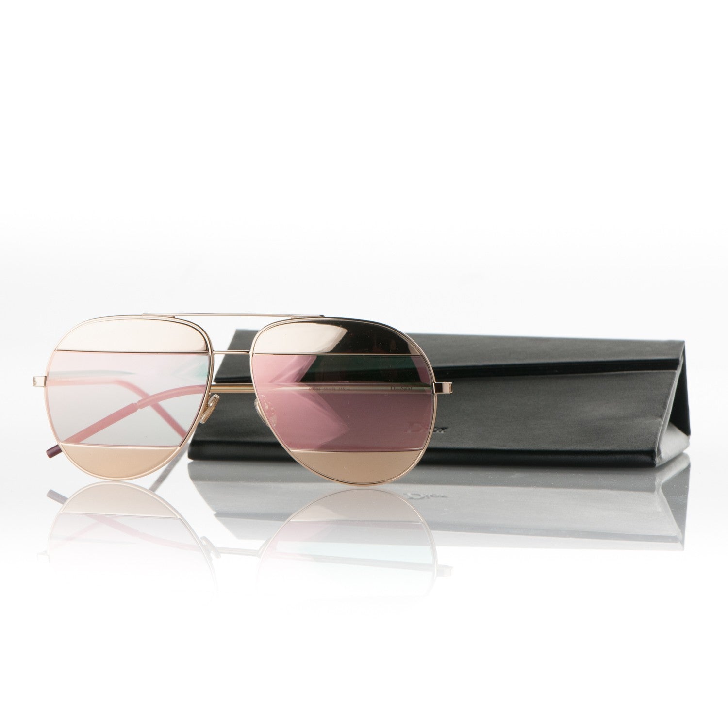 Christian Dior Split 1 Aviator Sunglasses Rose Gold 10 of 10