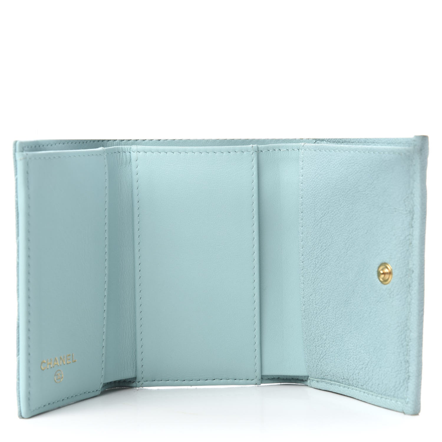 Chanel Caviar Quilted Small Boy Flap Wallet Light Blue 5 of 8