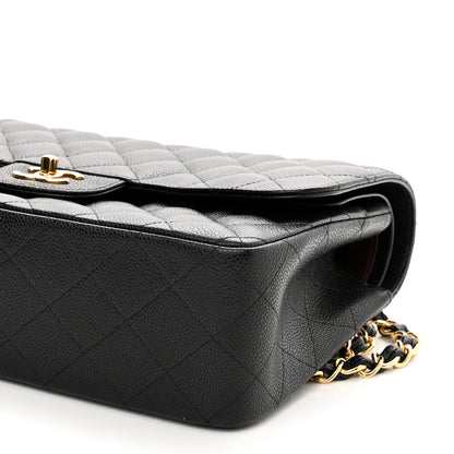 Chanel Caviar Quilted Jumbo Double Flap Black 10 of 11