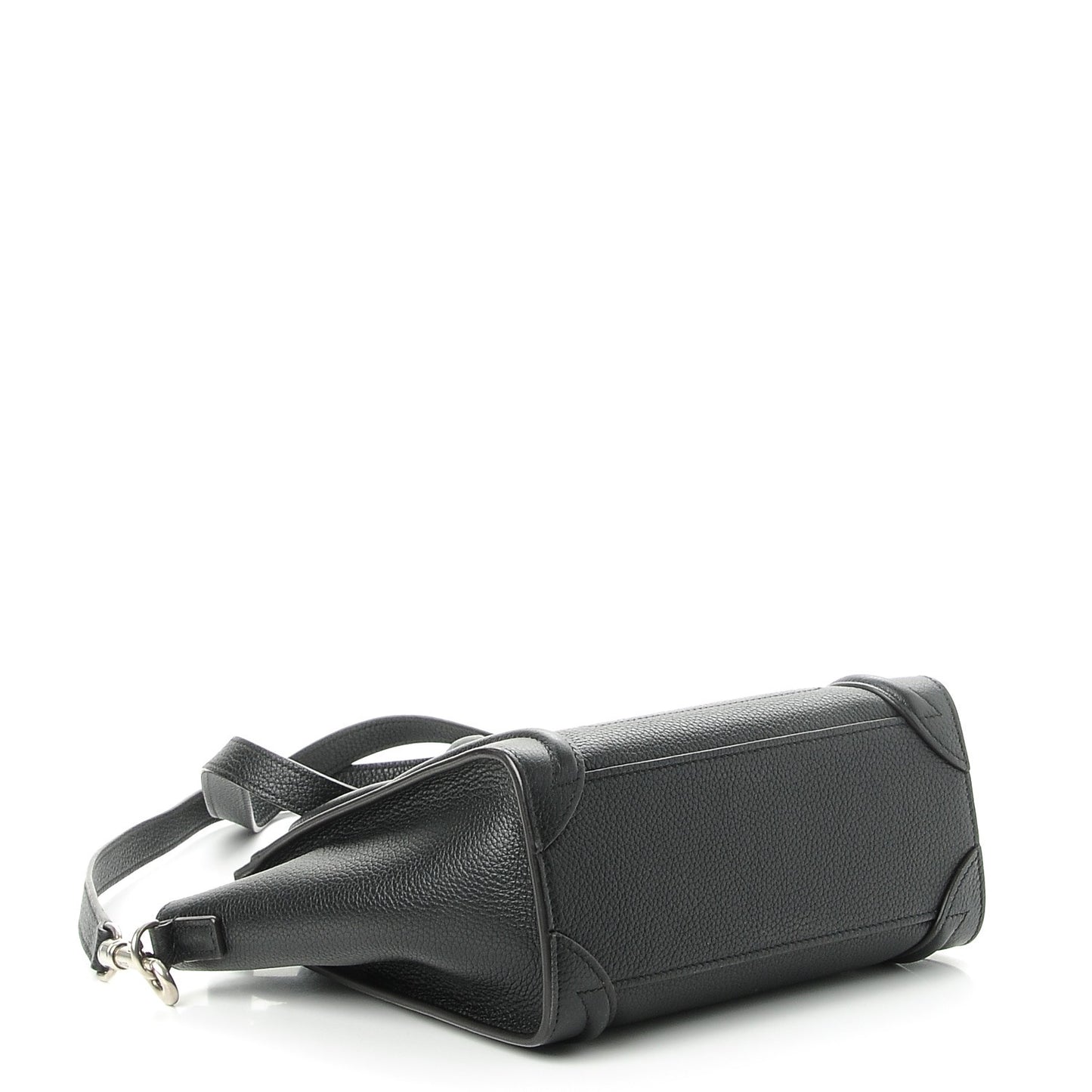 Drummed Calfskin Nano Luggage Black