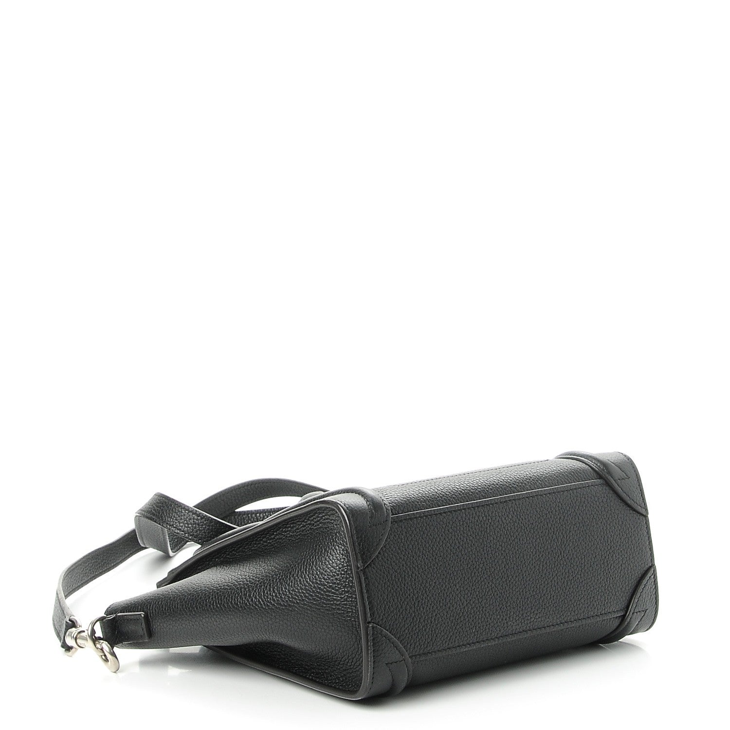 Celine Drummed Calfskin Nano Luggage Black 4 of 9