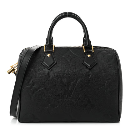 Louis Vuitton Empreinte Monogram Giant Speedy Bandouliere 25 Black 1 of 10