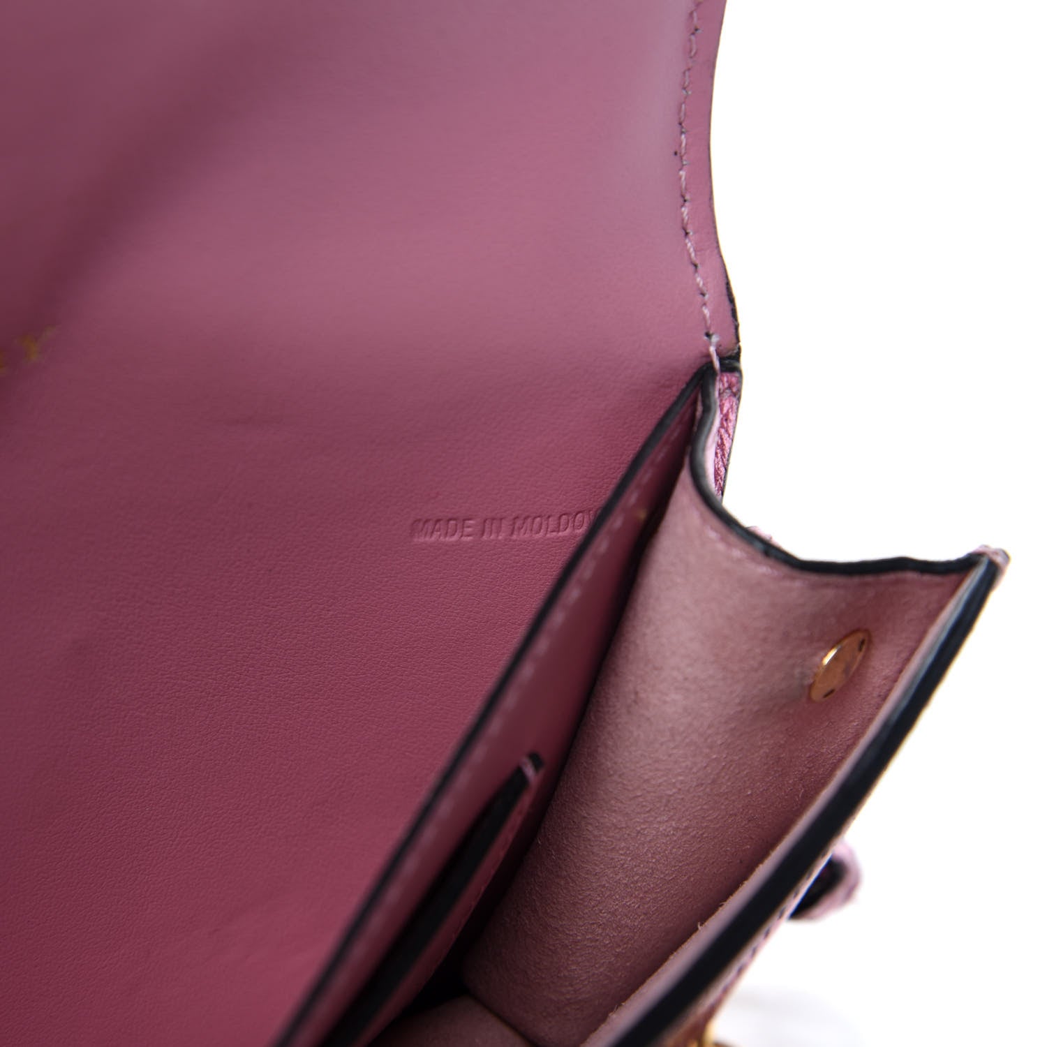 Burberry Metallic Soft Grain Calfskin Mini Phone Buckle Bag Pale Orchid 12 of 14