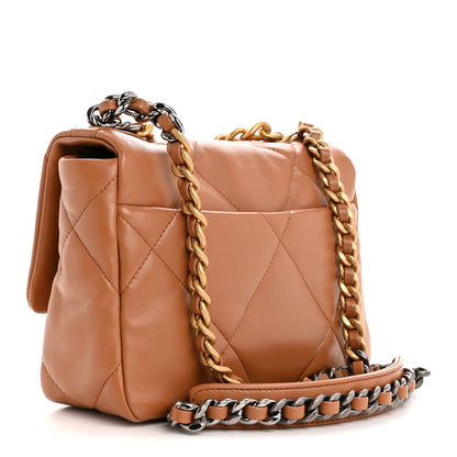 Chanel Lambskin Quilted Medium Chanel 19 Flap Brown 3 of 11