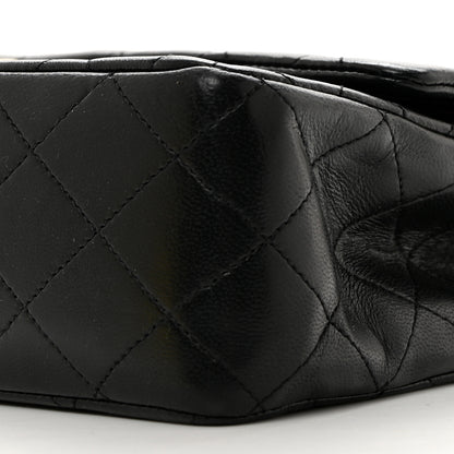 Chanel Lambskin Quilted Medium Double Flap Black 10 of 10