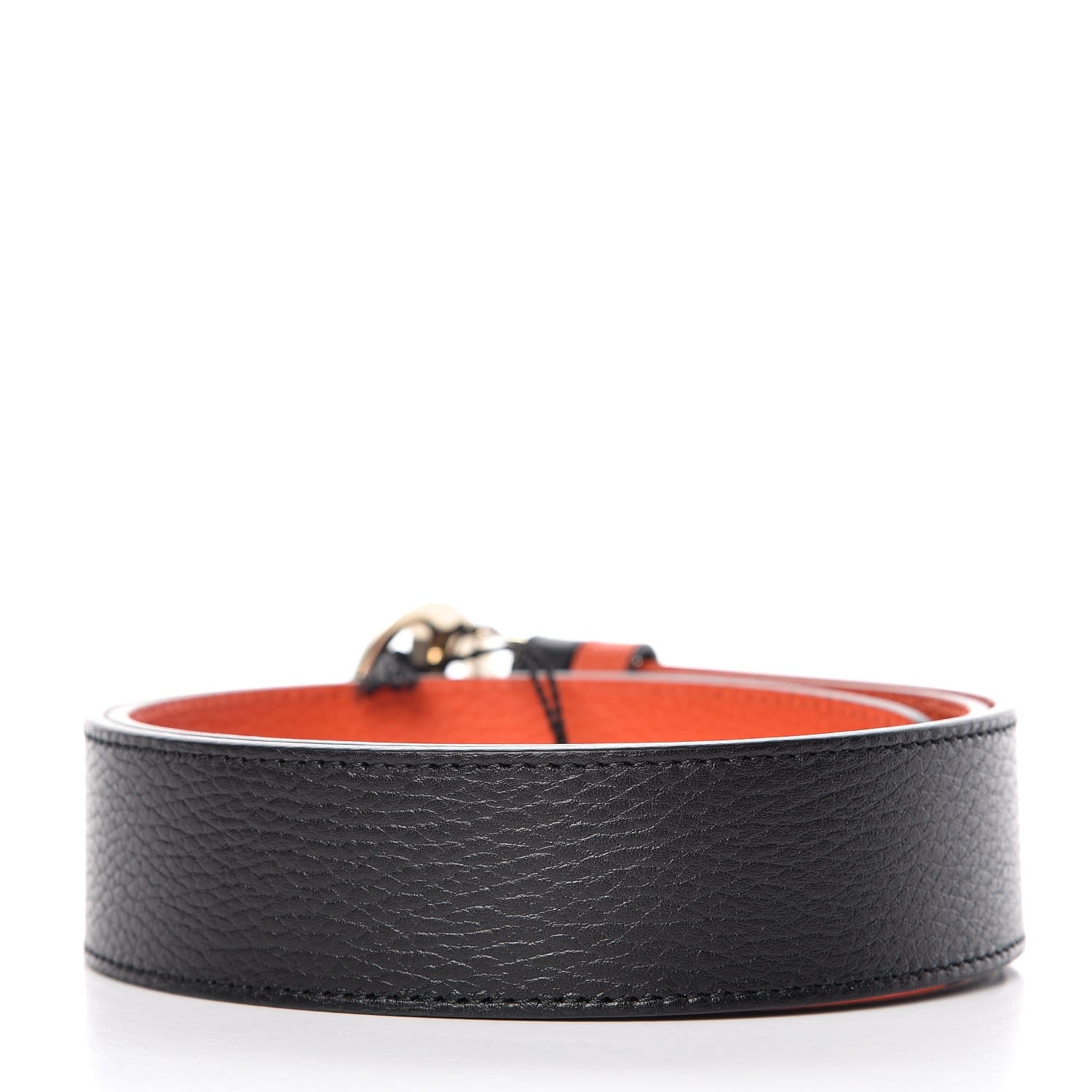 Gucci Calfskin 1973 Reversible Belt 90 36 Orange Black 3 of 6
