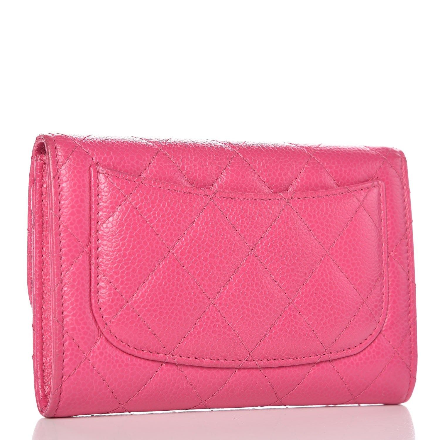 Chanel Caviar Quilted Small Flap Wallet Pink 3 of 8