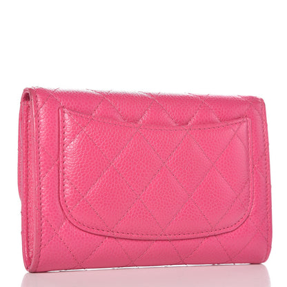 Chanel Caviar Quilted Small Flap Wallet Pink 3 of 8