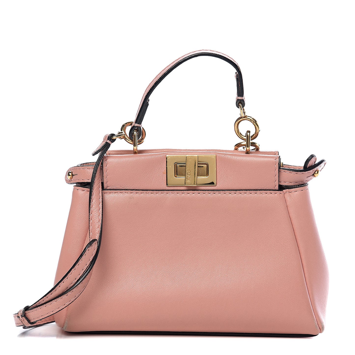 Shiny Nappa Micro Peekaboo Iconic Satchel Pink