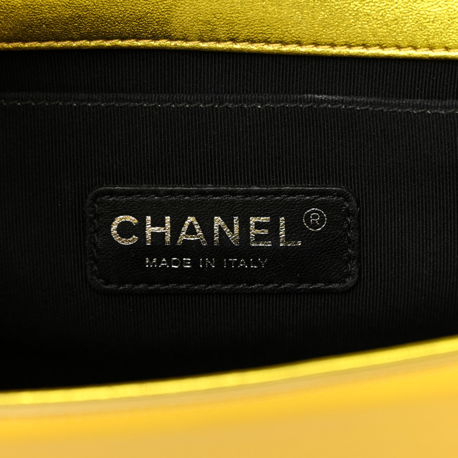 Chanel Metallic Patent Calfskin Quilted Medium Boy Flap Gold 5 of 16