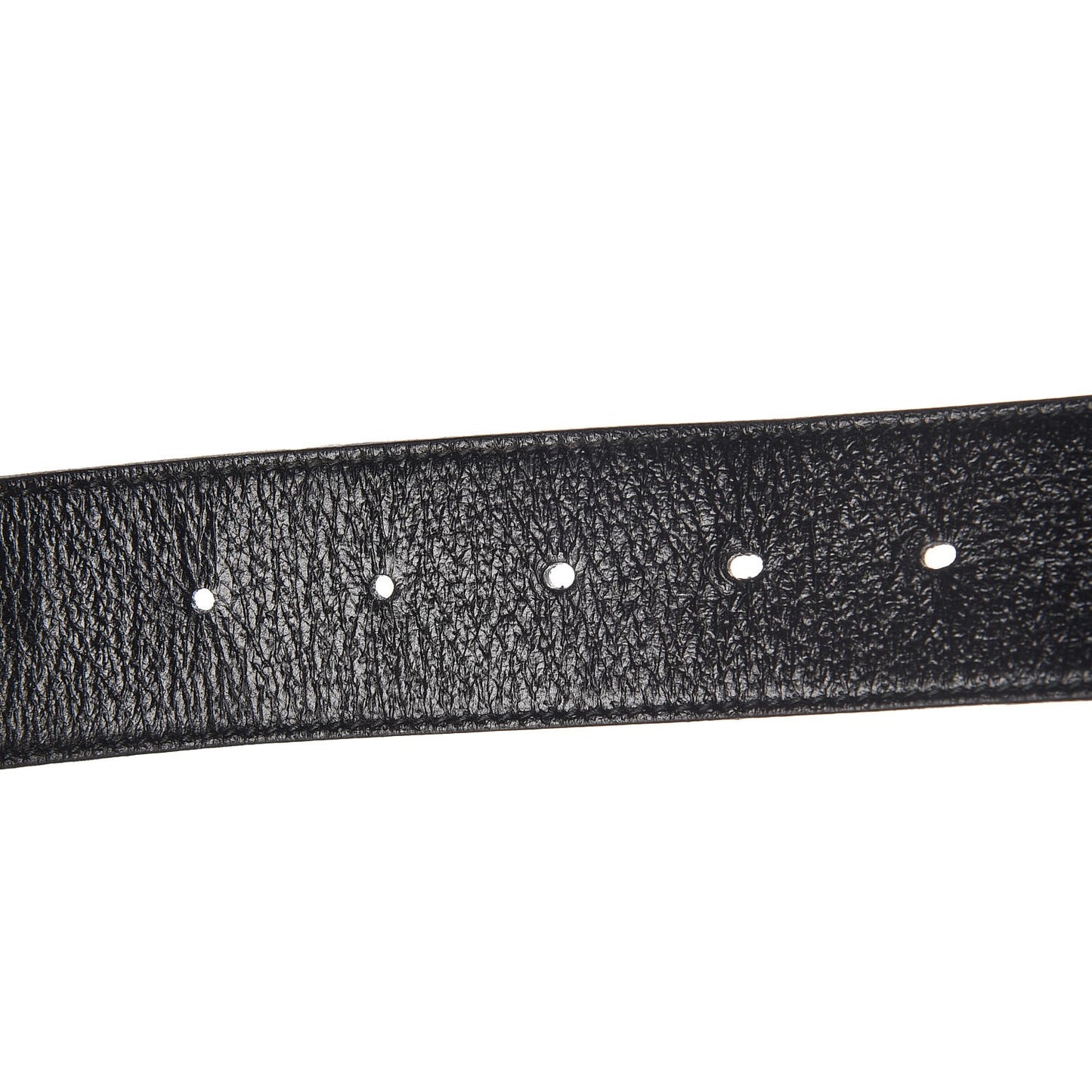 Textured Dollar Calfskin Nickel Double G 40mm Belt 85 34 Black