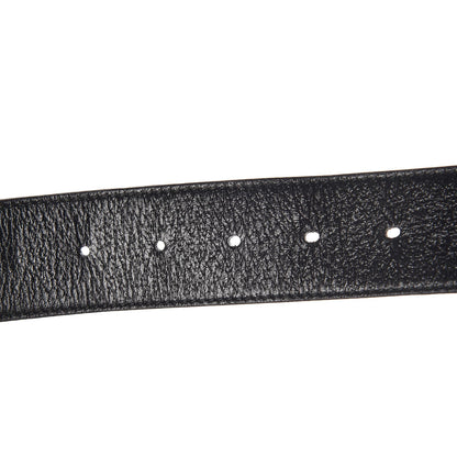 Gucci Textured Dollar Calfskin Nickel Double G 40mm Belt 85 34 Black 7 of 7