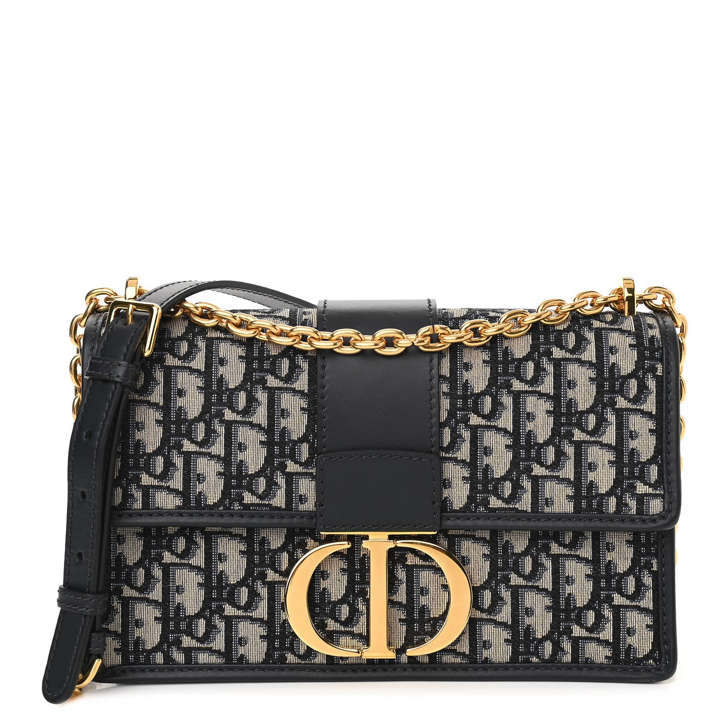 Oblique 30 Montaigne Chain Flap Bag Blue