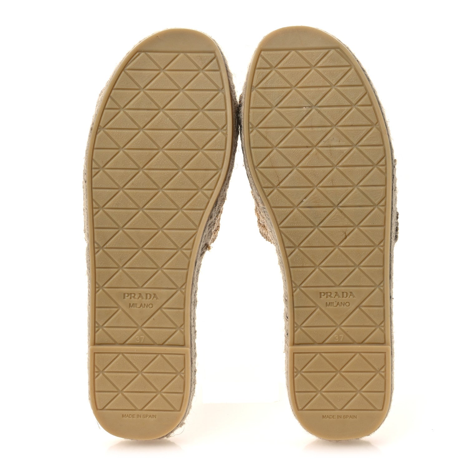 Prada Raffia Triangle Logo Crochet 20mm Espadrille Sandals 37 Natural Black 7 of 11