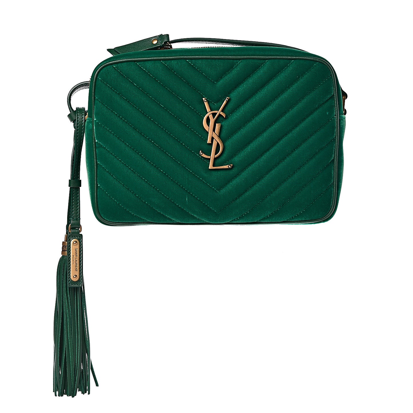 Velvet Matelasse Monogram Lou Camera Bag Deep Malachite