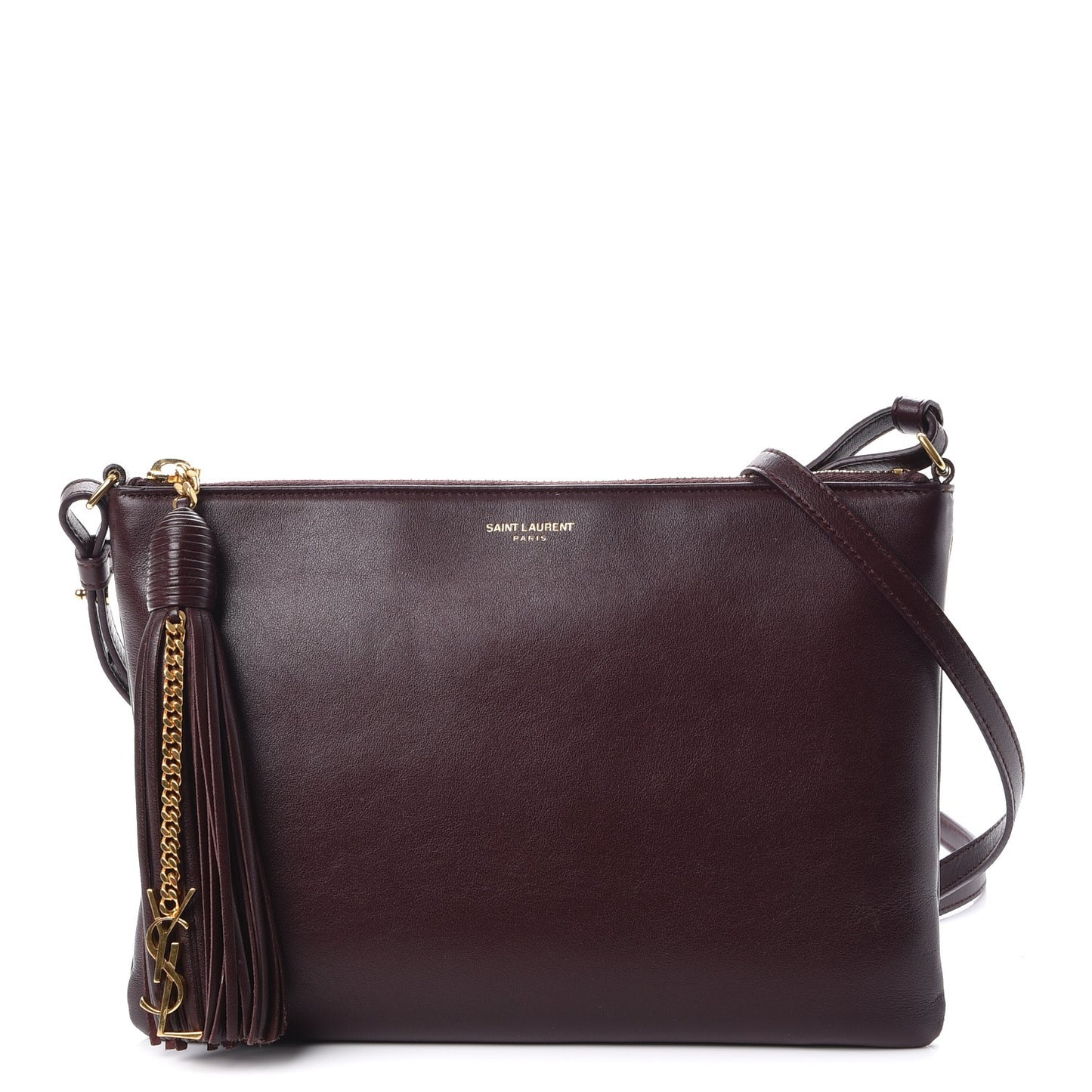 Calfskin Teen Monogram Crossbody Bag Bordeaux