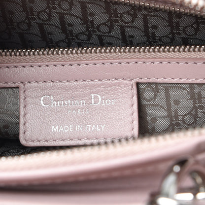 Christian Dior Lambskin Cannage Large Lady Dior Rose Poudre 6 of 13