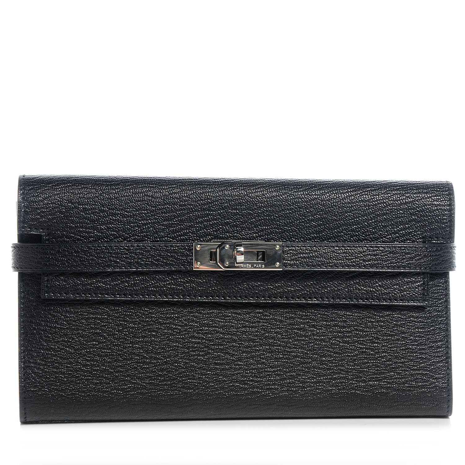 Hermes Chevre Kelly Longue Wallet Black 1 of 9