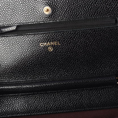 Chanel Caviar Quilted Wallet On Chain WOC Black 9 of 12