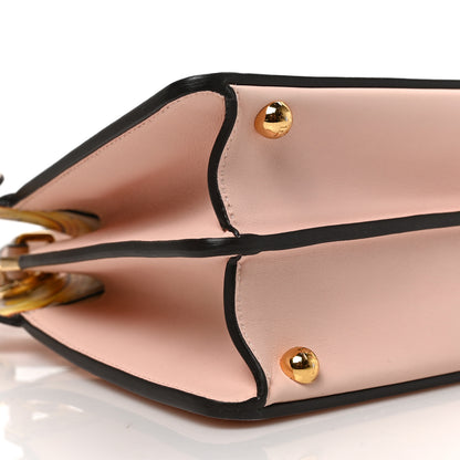Fendi X VERSACE Vitello Seta Nappa Fendace FF Baroque Small Peekaboo I SEE U Satchel Rosa Confetto White Gold 7 of 8