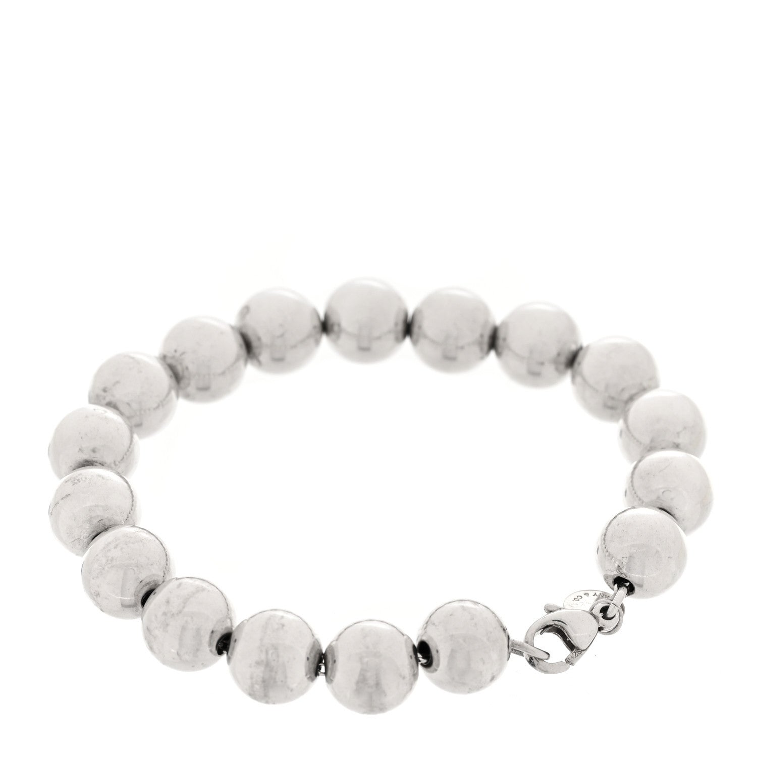 Tiffany Sterling Silver 10mm HardWear Ball Bracelet 2 of 5