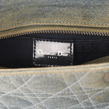 Christian Dior Denim Cannage Medium Lady Dior Blue 7 of 9