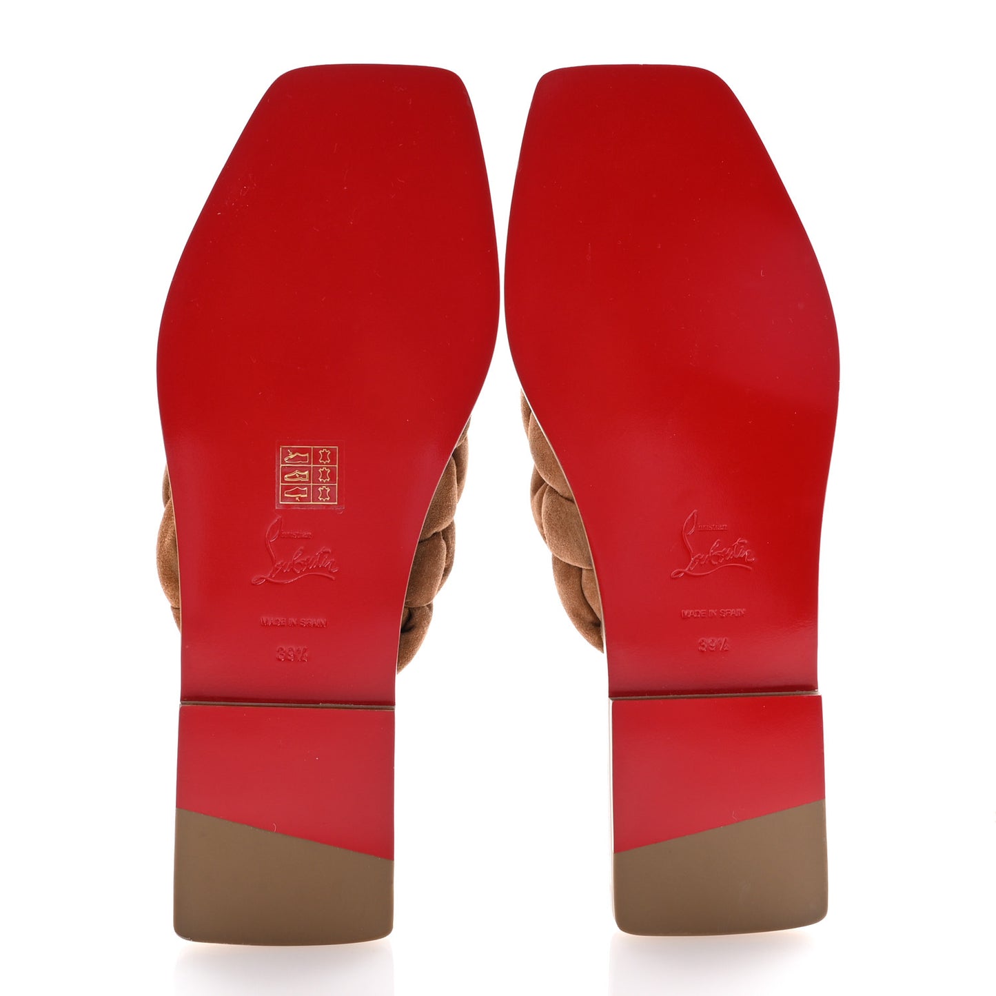 Veau Velours Braided Briotonga Flat Sandals 39.5 Biscotto