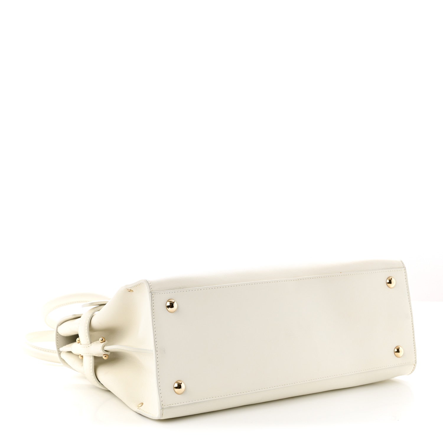Salvatore Ferragamo Calfskin Gancini Top Handle Satchel White 4 of 10