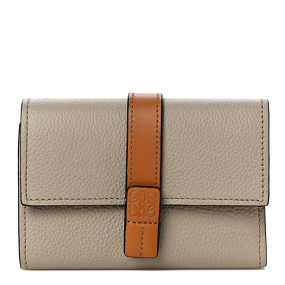 Loewe Grained Calfskin Compact Zip Wallet Light Oat 1 of 9