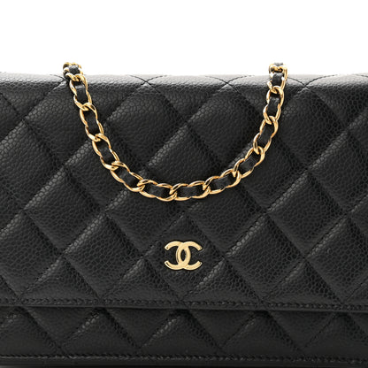 Chanel Caviar Quilted Wallet on Chain WOC Black 9 of 11
