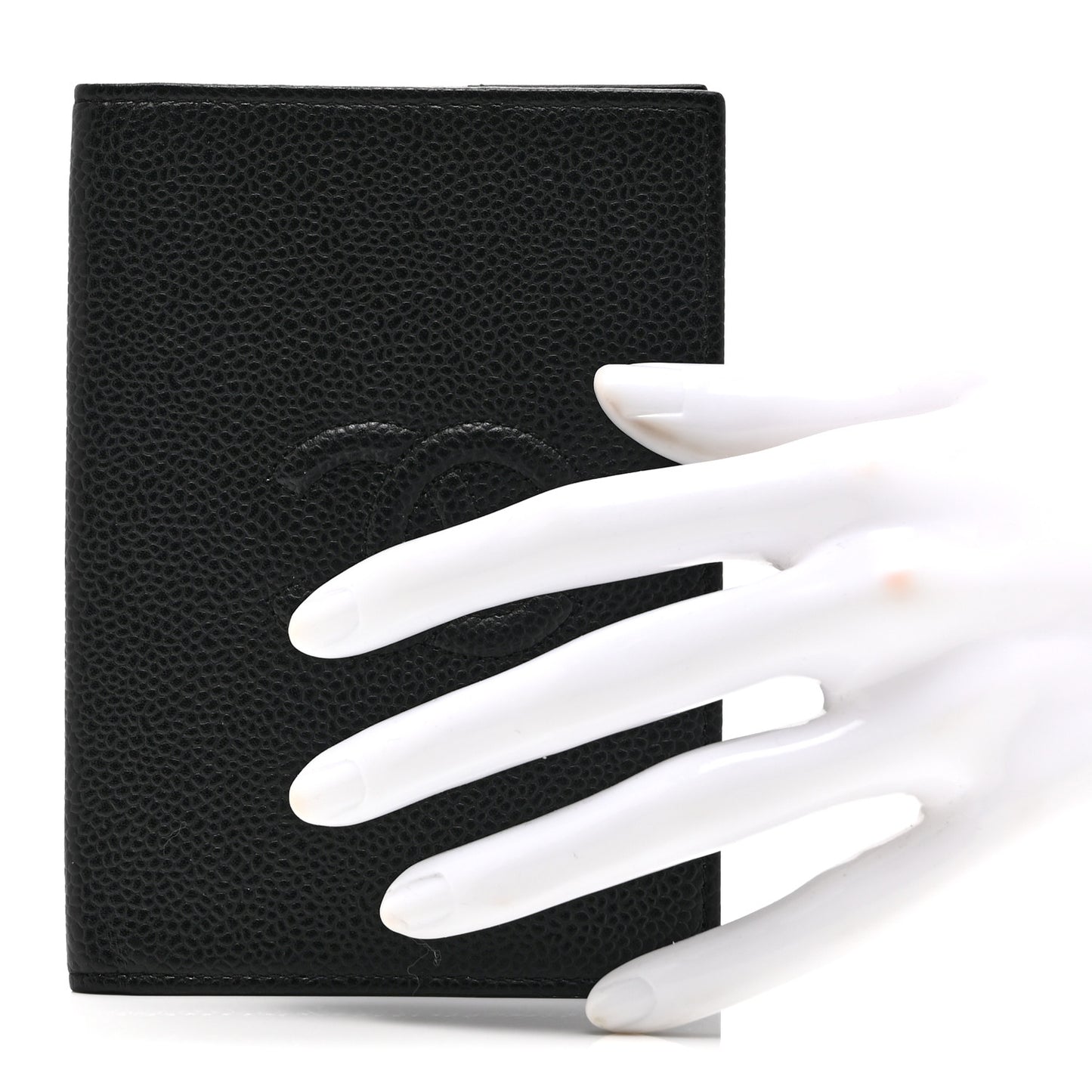 Caviar Timeless Passport Holder Black