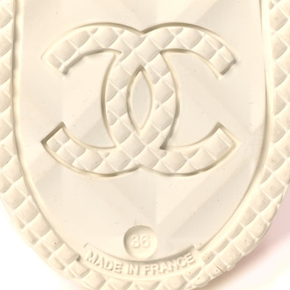 Chanel Caoutchouk CC High Boots 36 Light Pink White 7 of 11