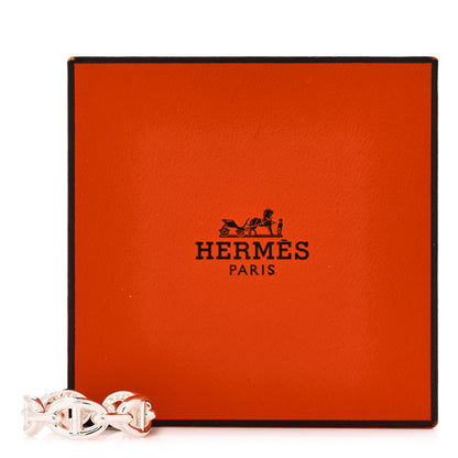 Hermes Sterling Silver PM Chaine d'Ancre Enchainee Band Ring 56 7.5 9 of 9