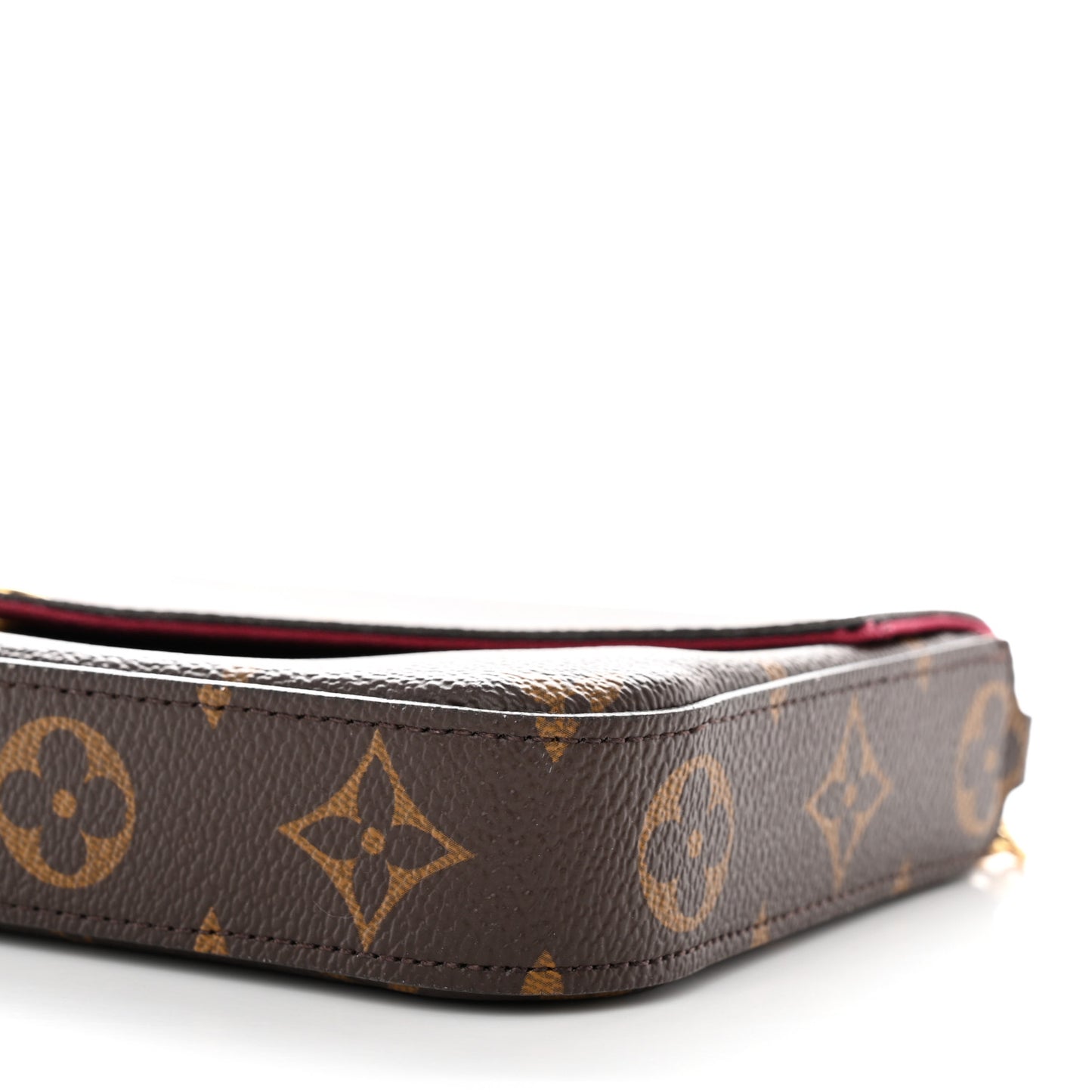 Monogram Pochette Felicie Chain Wallet Fuchsia