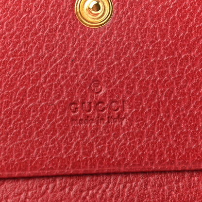 Gucci GG Supreme Monogram Flora Web Ophidia Card Case Red 6 of 6