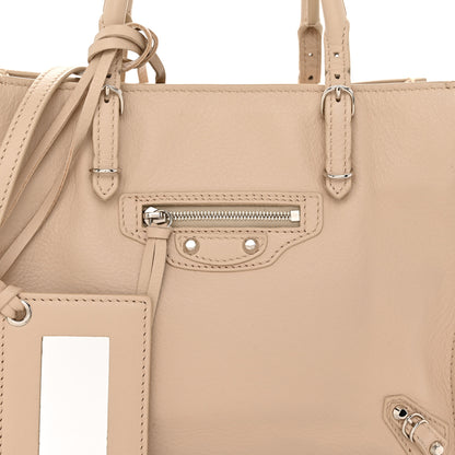 Balenciaga Calfskin Papier Mini A4 Zip Around Tote Light Beige 9 of 13
