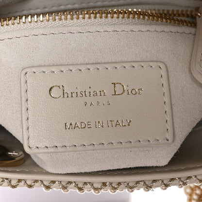Christian Dior Lambskin Pearl Embroidered Mini Lady Dior Black 7 of 12