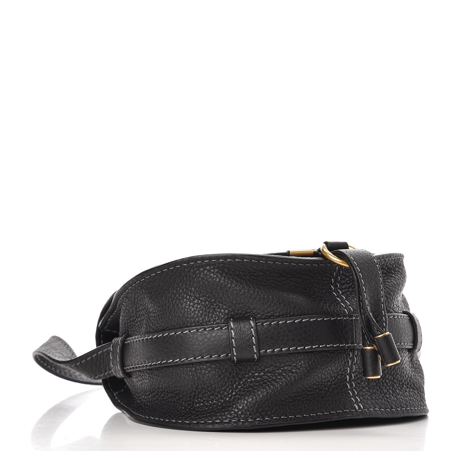 Chloe Calfskin Mini Marcie Round Crossbody Bag Black 4 of 7