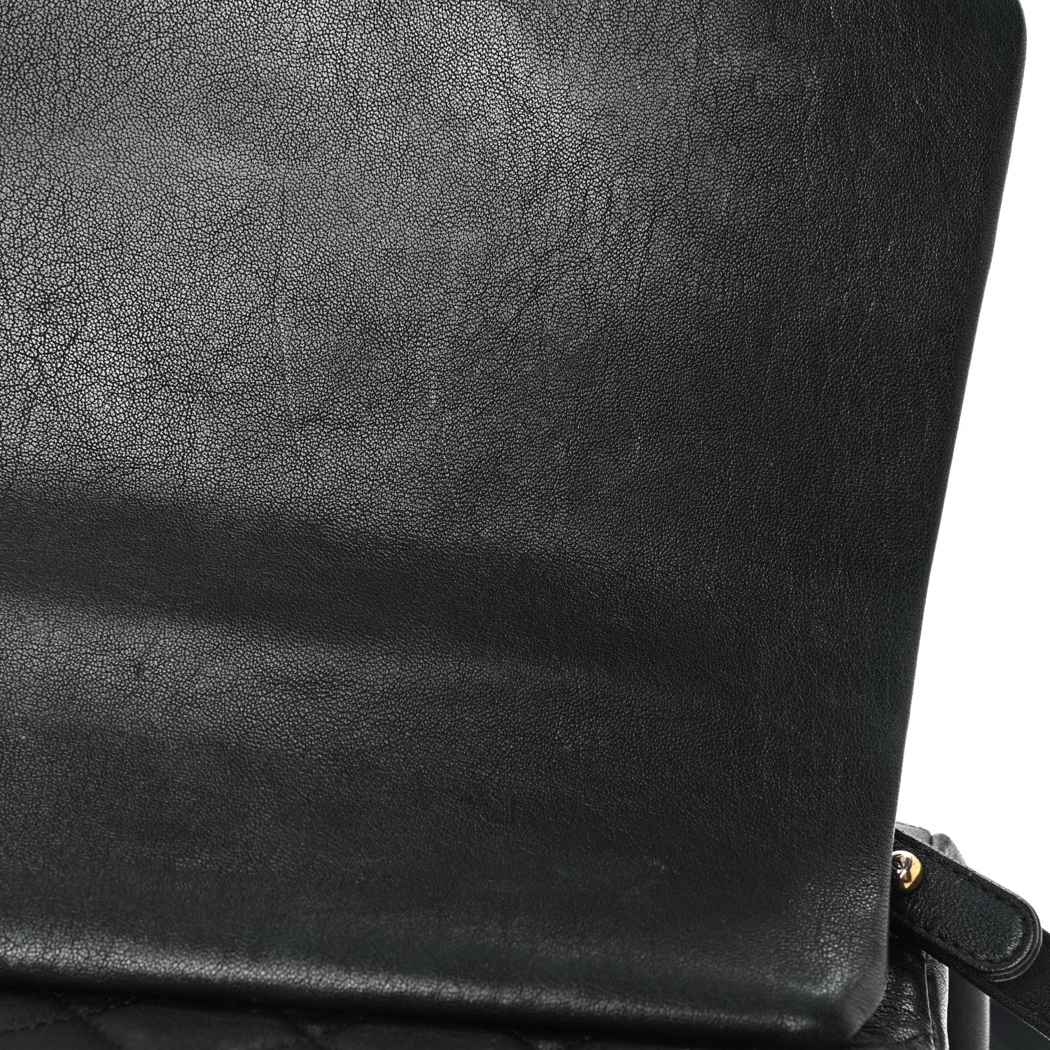 Chanel Shiny Sheepskin Quilted Large Trapezio Flap Black 12 of 12