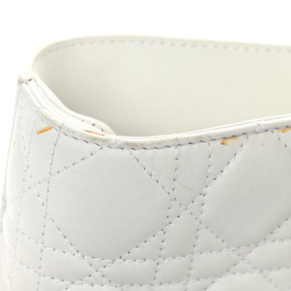 Christian Dior Lambskin Cannage Large Lady Dior Shopper Tote White 12 of 16