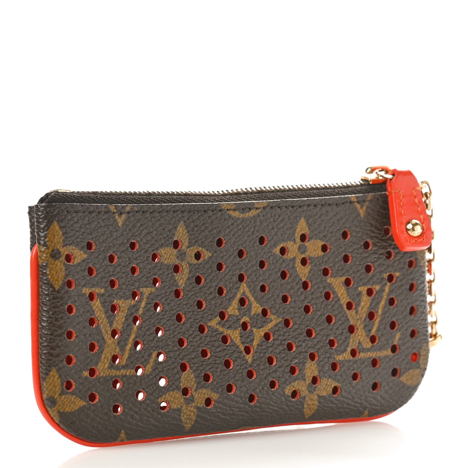 Louis Vuitton Monogram Perforated Key Pouch Orange 3 of 8