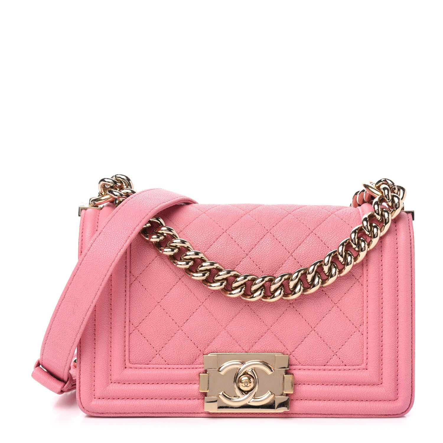 Chanel Caviar Quilted Small Boy Flap Pink 1 of 13