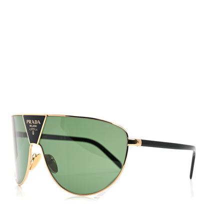 Prada Metal Shield Sunglasses SPR 69Z Gold Green 1 of 8