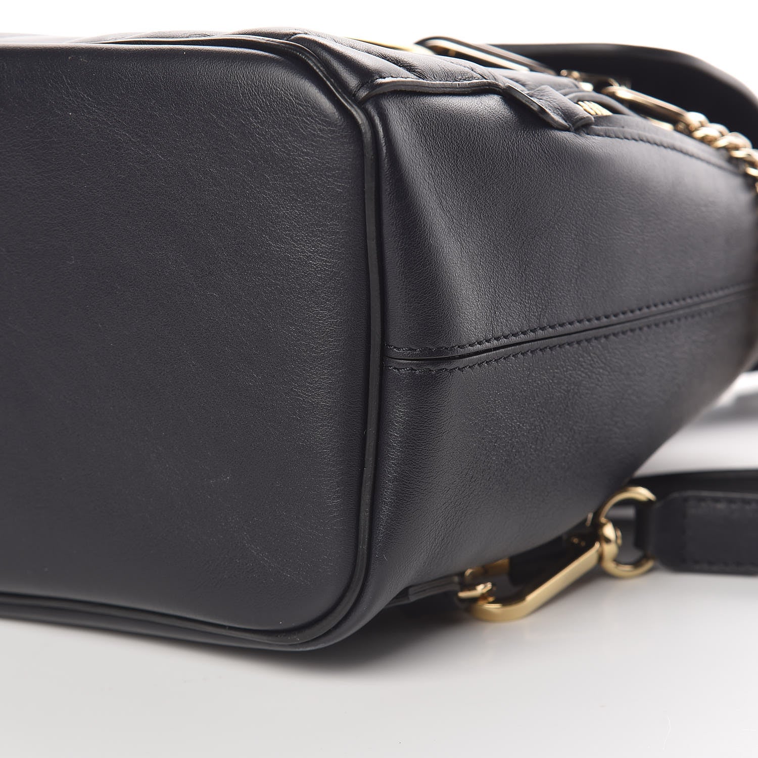 Chloe Calfskin Quilted Medium Faye Backpack Full Blue 10 of 10