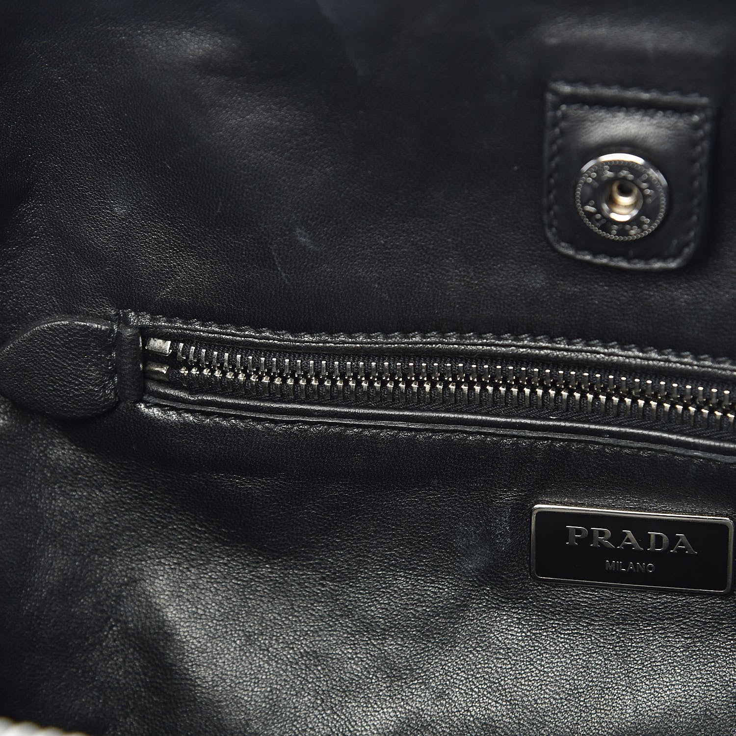 Prada Suede Scamosciato Twin Pocket Tote Black 7 of 12