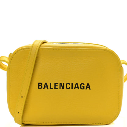Balenciaga Smooth Calfskin Logo XS Everyday Camera Bag Jaune Soleil Black 7 of 10