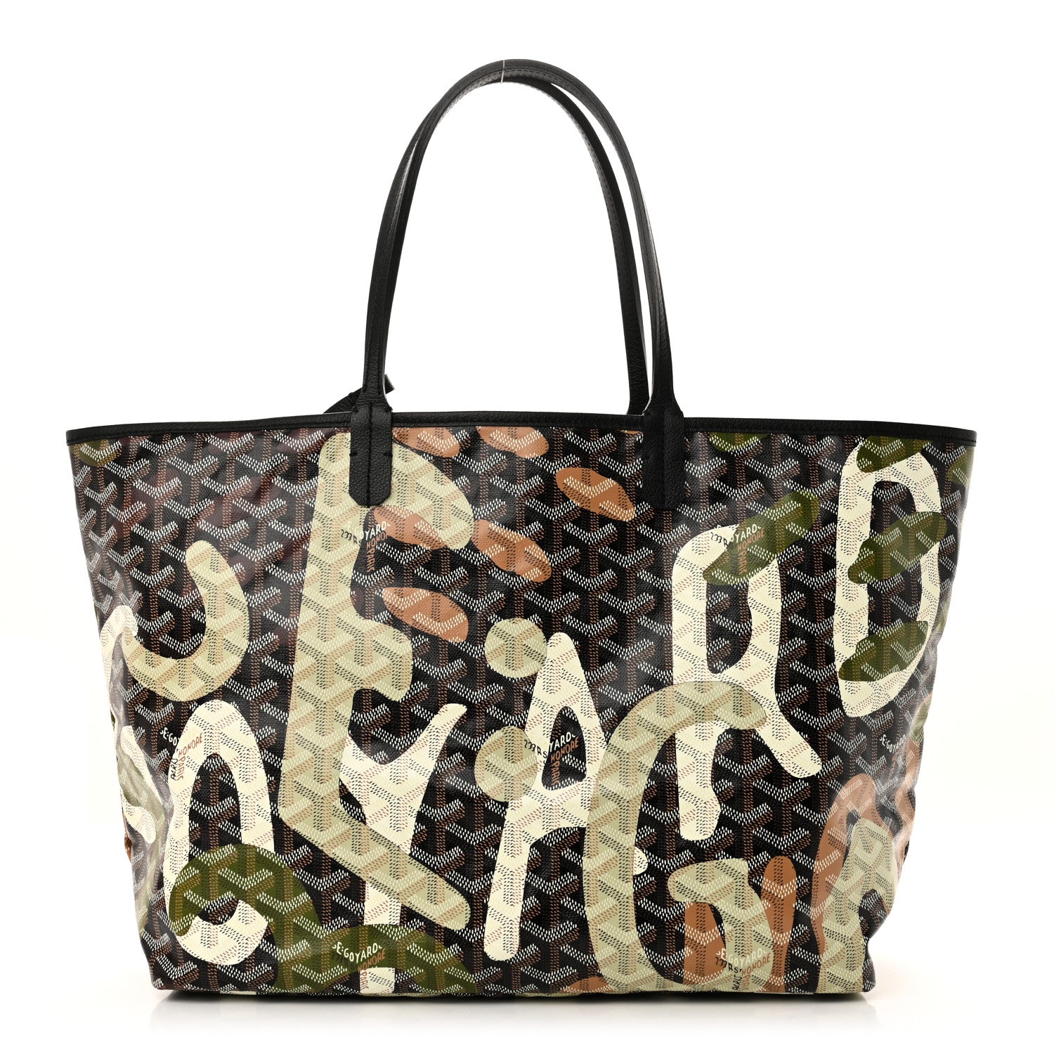Goyard Goyardine Saint Louis Lettres Camouflage PM Black Green 1 of 11