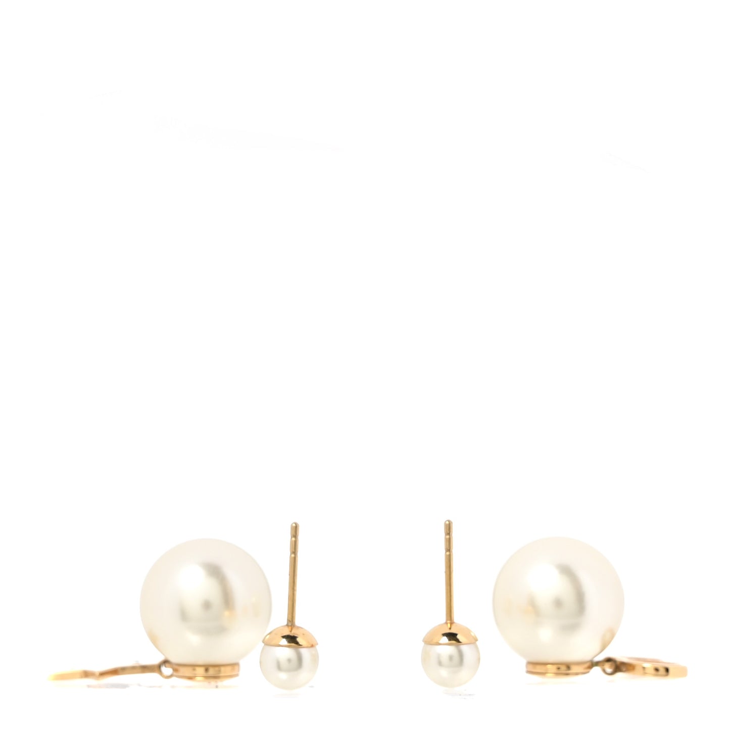 Pearl Mise En Dior Logo Tribal Earrings