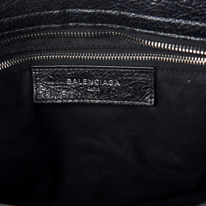 Balenciaga Agneau Classic Silver Hardware City Logo Strap Black White 6 of 9